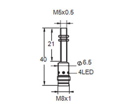 M5-3 Wire-DC-m8 connector