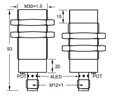 M30 X 70-3Wire-DC-Connector